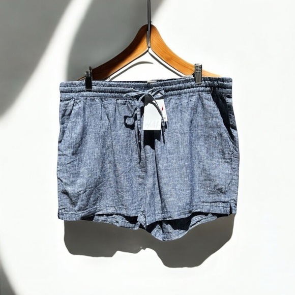 🌻NEW (w/tag) H&M LOGG Linen Blend Shorts Size 10 - Picture 1 of 5